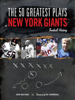 cover image of The 50 Greatest Plays in New York Giants Football History